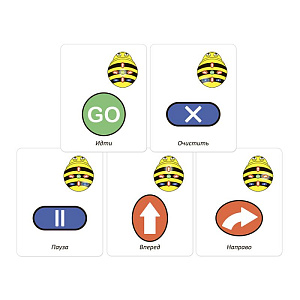 Новинка! Набор карточек для программирования мини-робота Bee-Bot (Blue-Bot)
