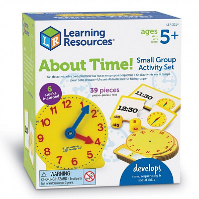 Развивающая игрушка Learning Resources «Учимся определять время» большой набор (6 элементов)